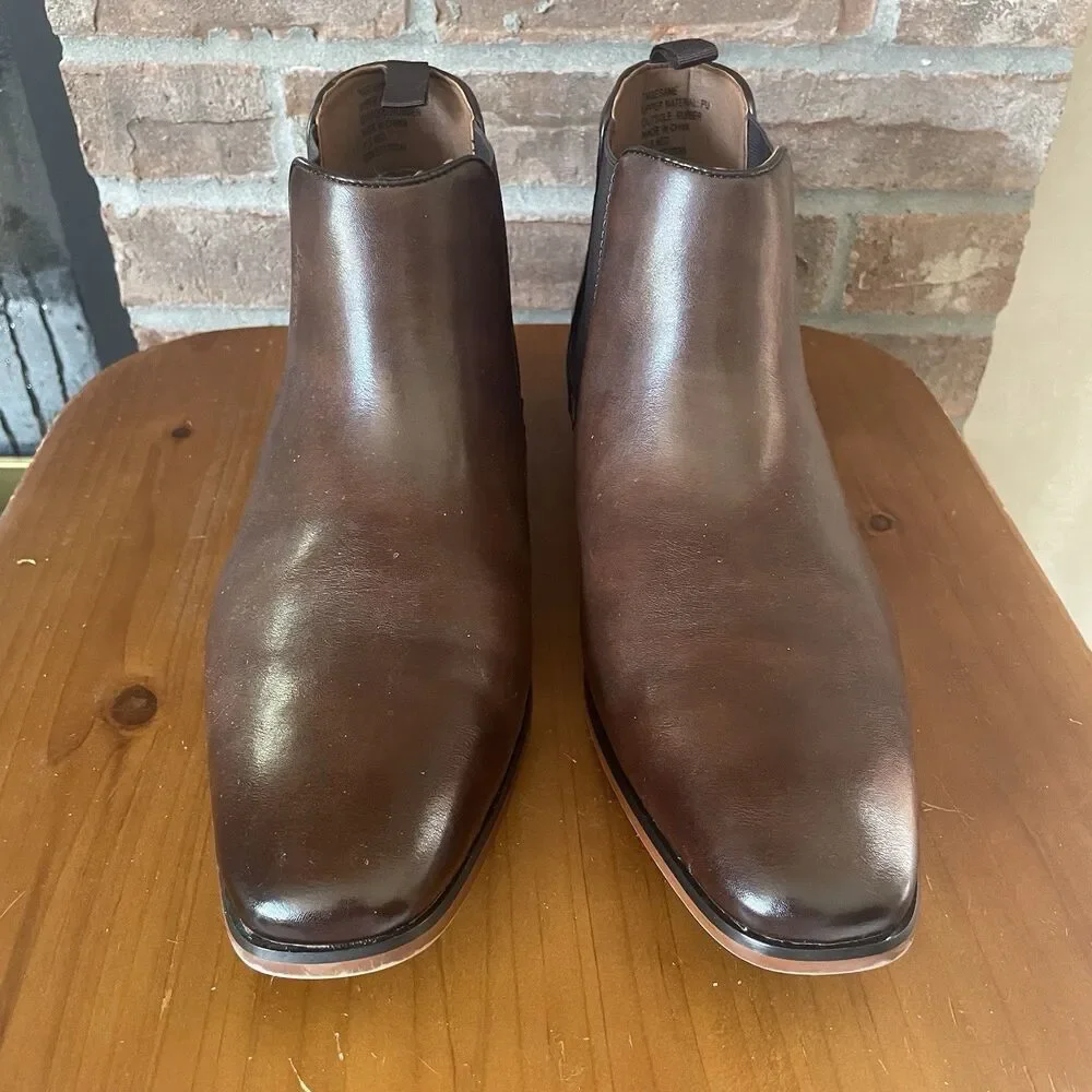 Tommy Hilfiger Sesame Chelsea Boot Men 11.5D Dark Natural Tan Career Preppy